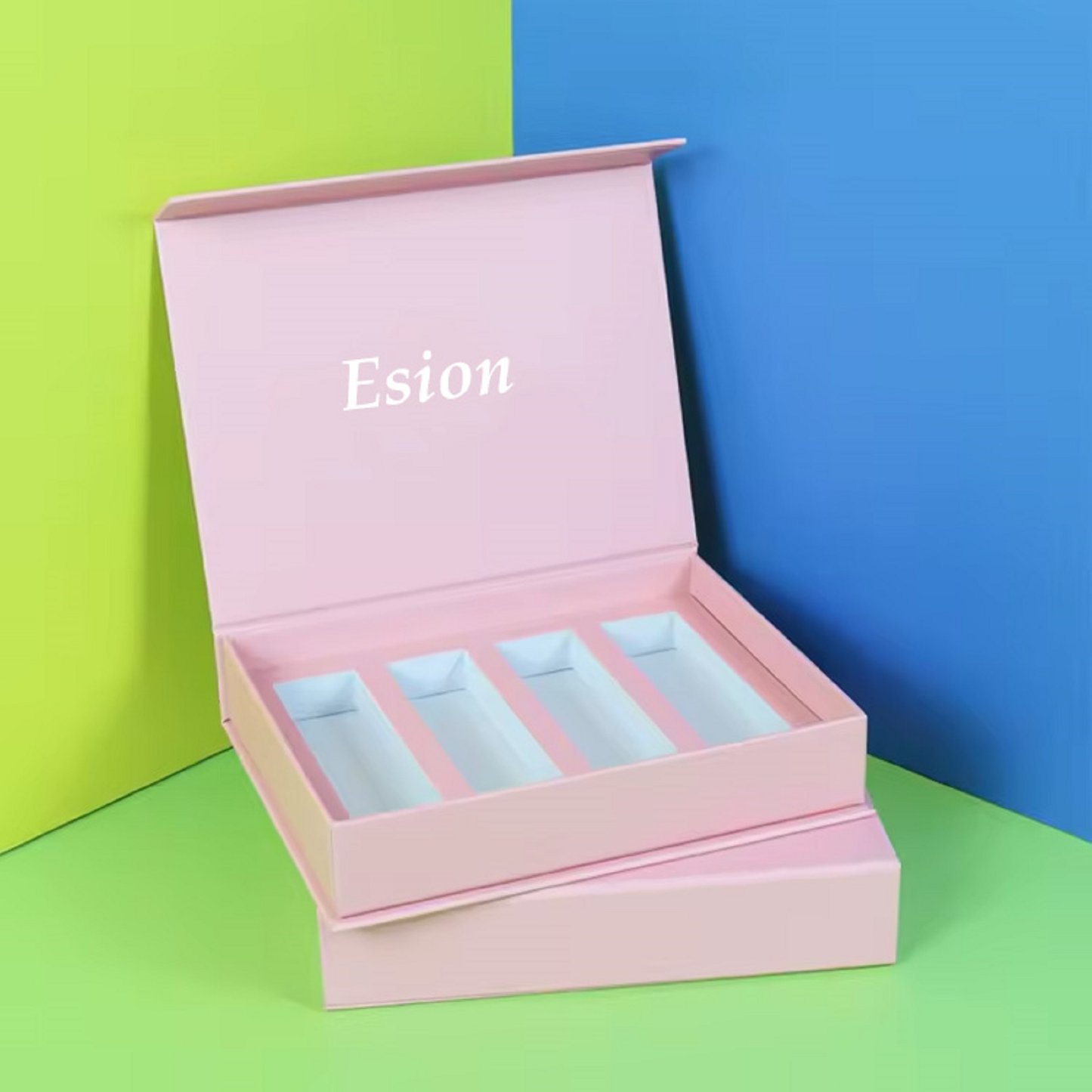 Pink Magnetic Closure Gift Boxes Cardboard Box With Foam Insert For Perfumes