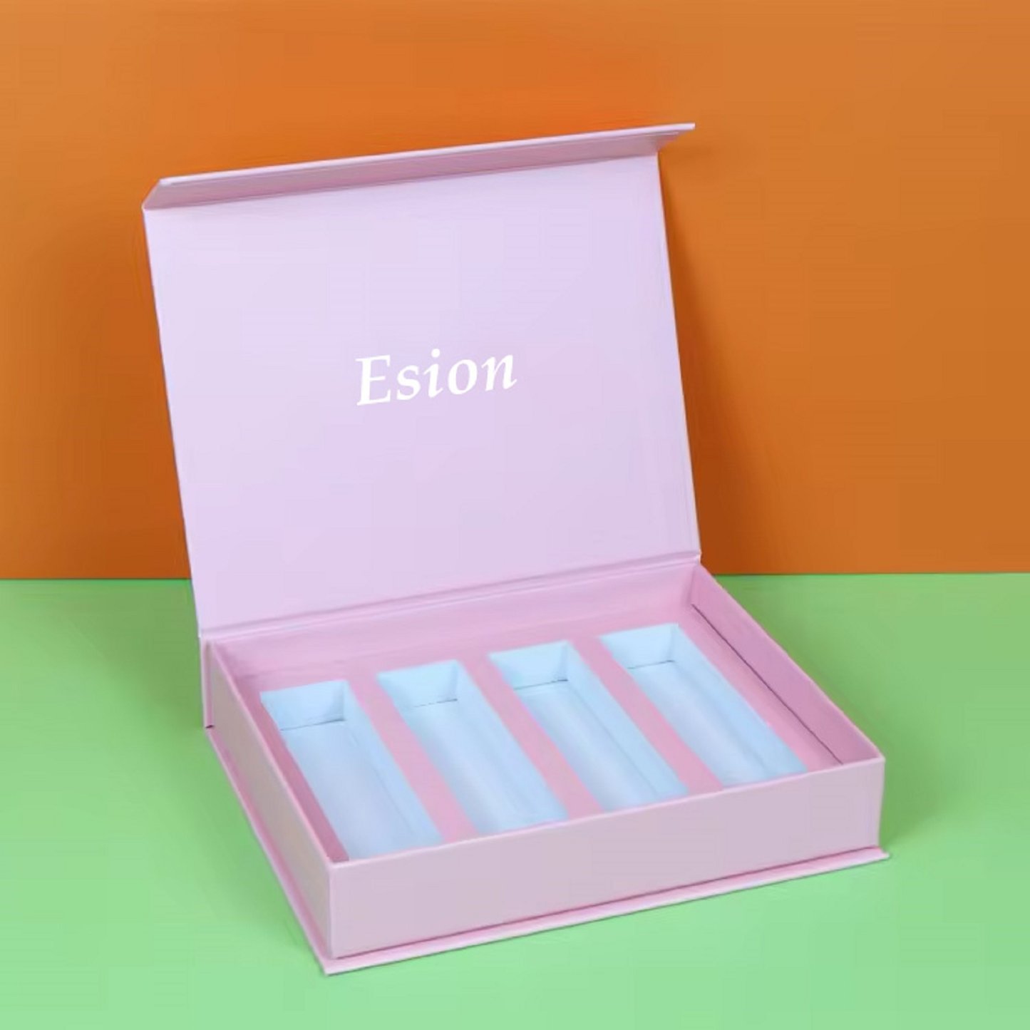 Pink Magnetic Closure Gift Boxes Cardboard Box With Foam Insert For Perfumes