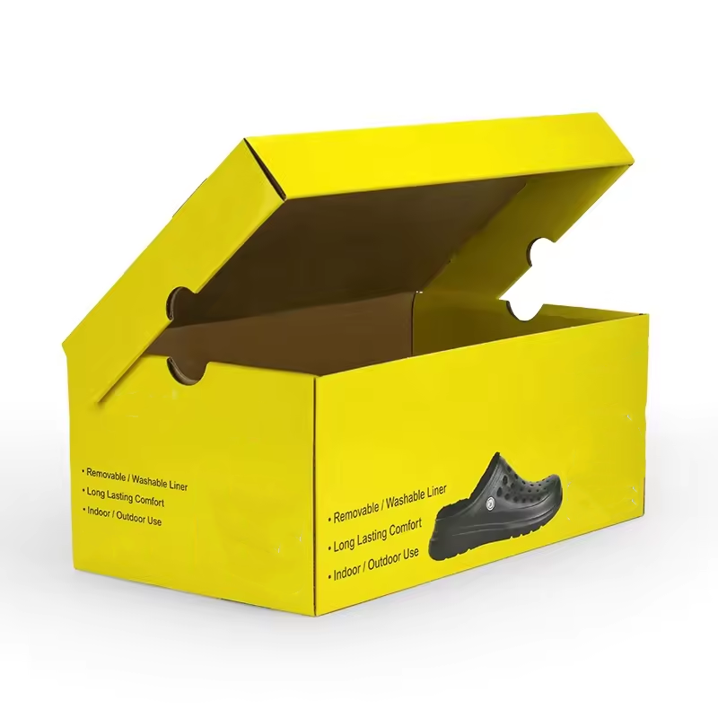 Print Corrugated Foldable Paper For Children Toddler Shoes Box