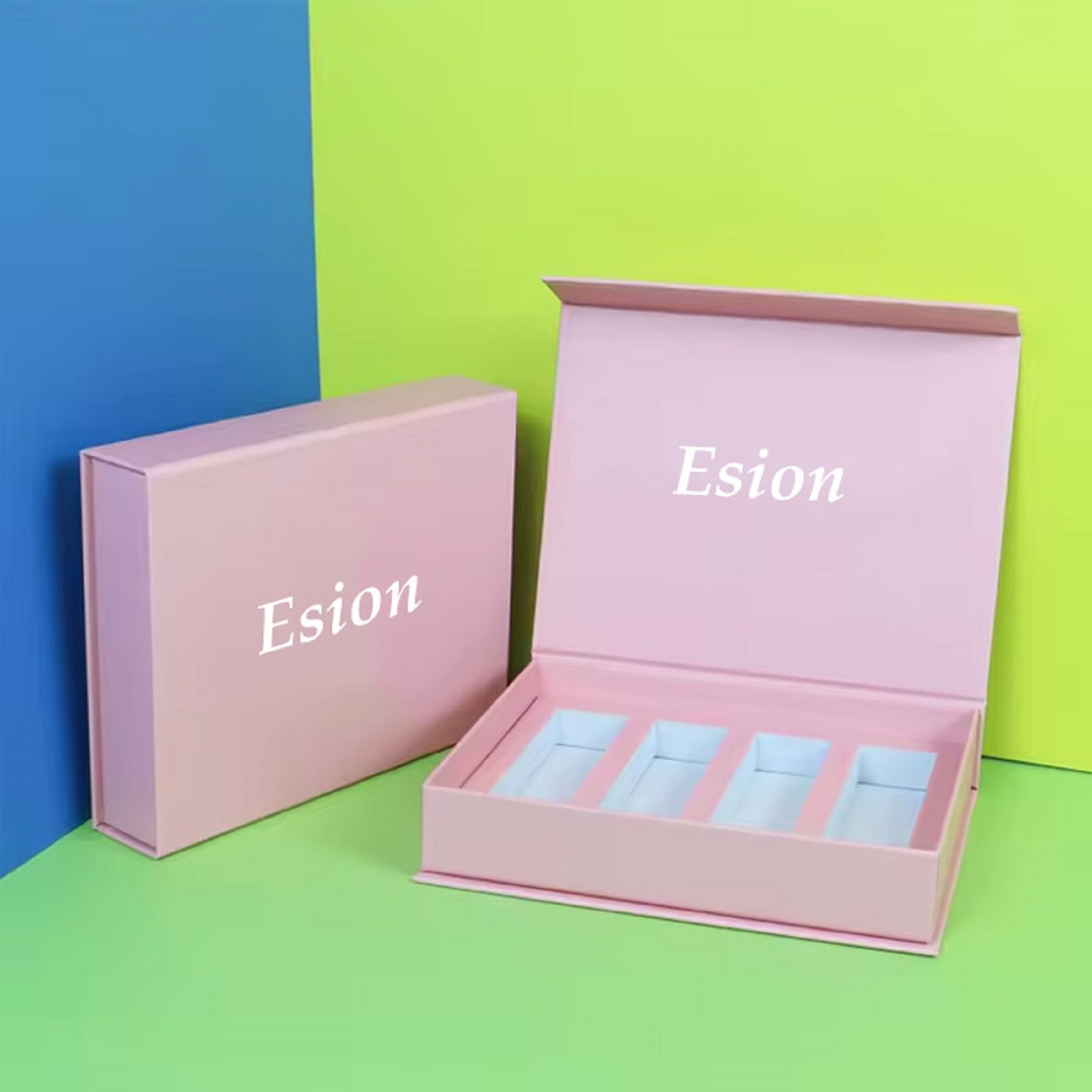 Pink Magnetic Closure Gift Boxes Cardboard Box With Foam Insert For Perfumes