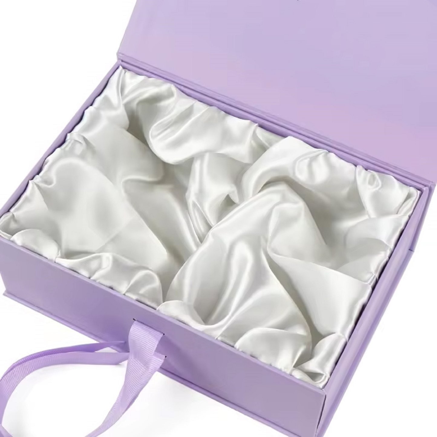Luxury Gift Box With Ribbon Rigid Packaging Cardboard Paper Box Wholesale Custom Silk Lining Boxes