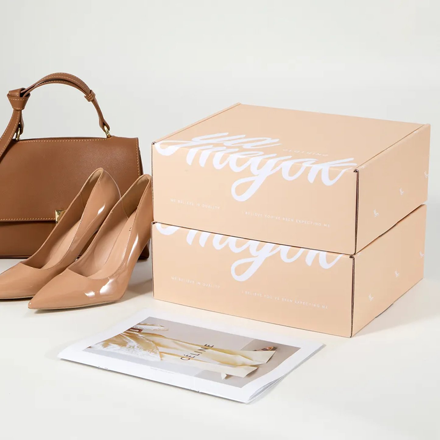Unique Design Women  Shoe Box Corrugated Paper Packaging