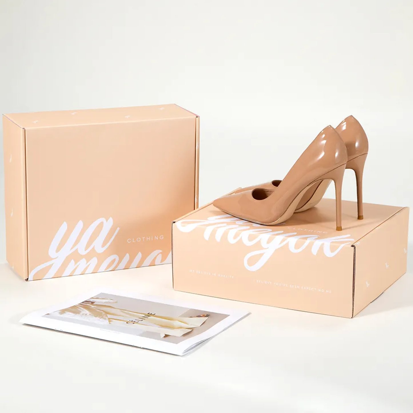 Unique Design Women  Shoe Box Corrugated Paper Packaging