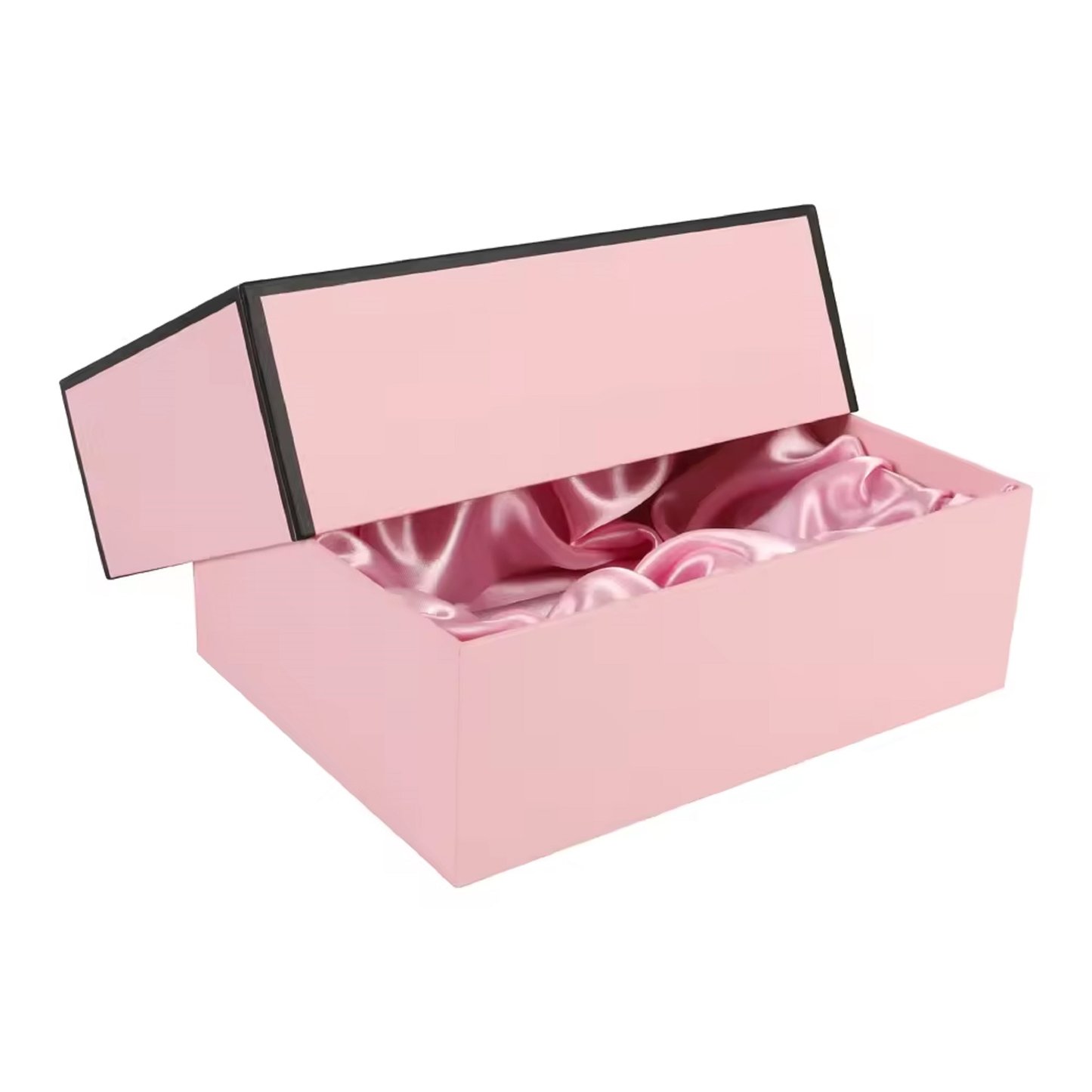 Custom  Cardboard boxes with lids pink silken lining box  packaging for dress belts
