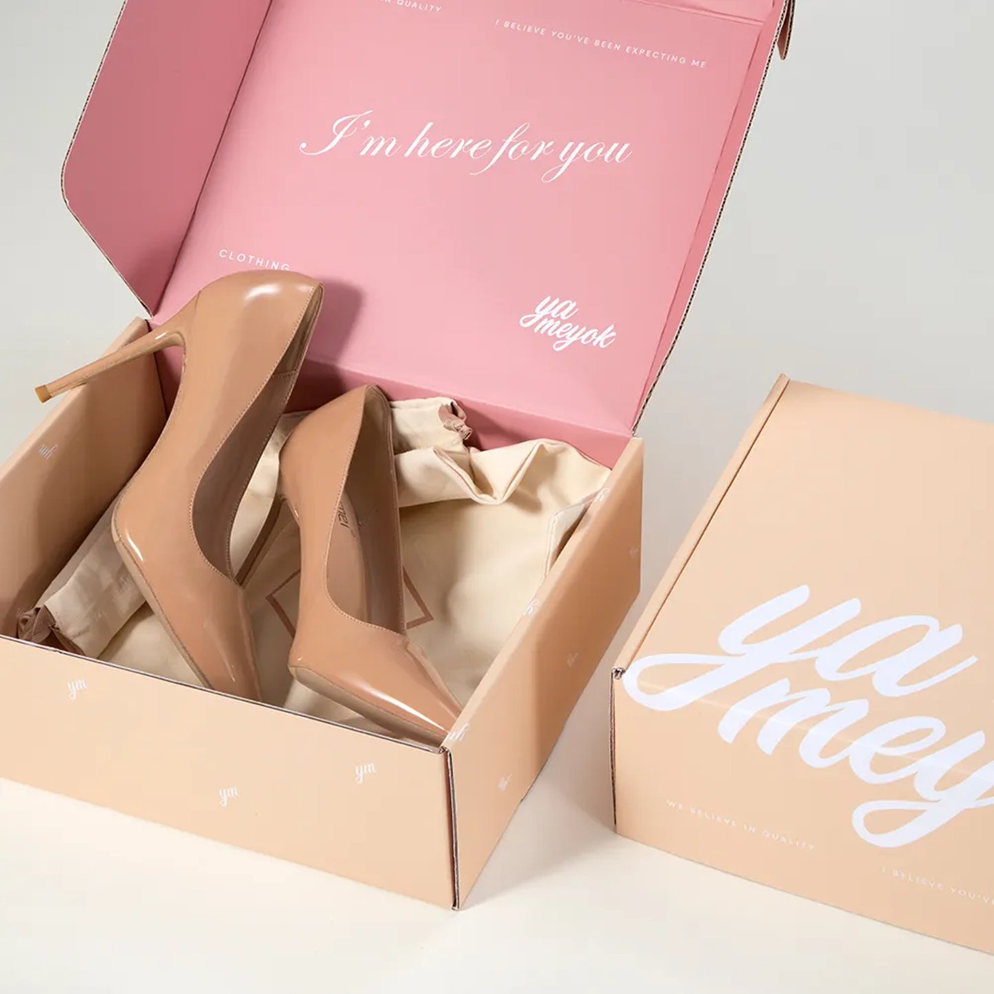 Unique Design Women  Shoe Box Corrugated Paper Packaging