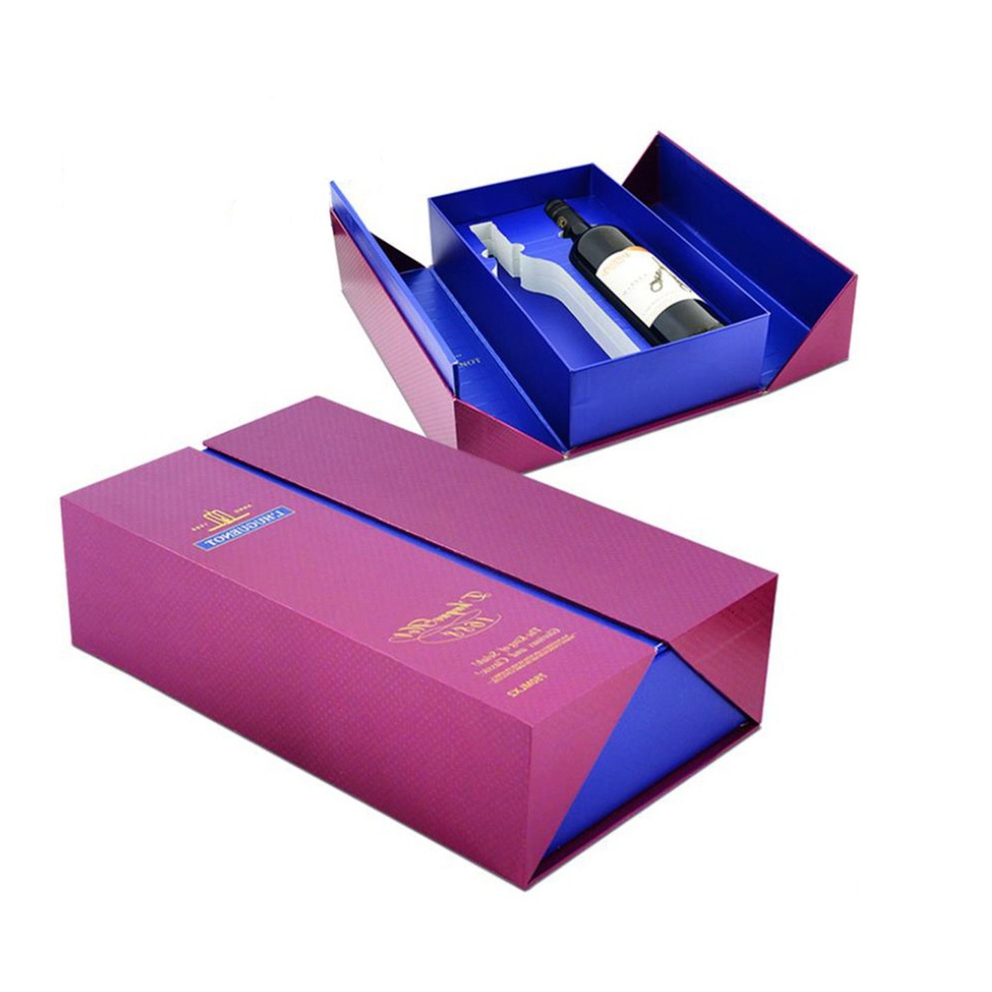 Personalised Red Wine Gift Set With Classic Double Door Desingn