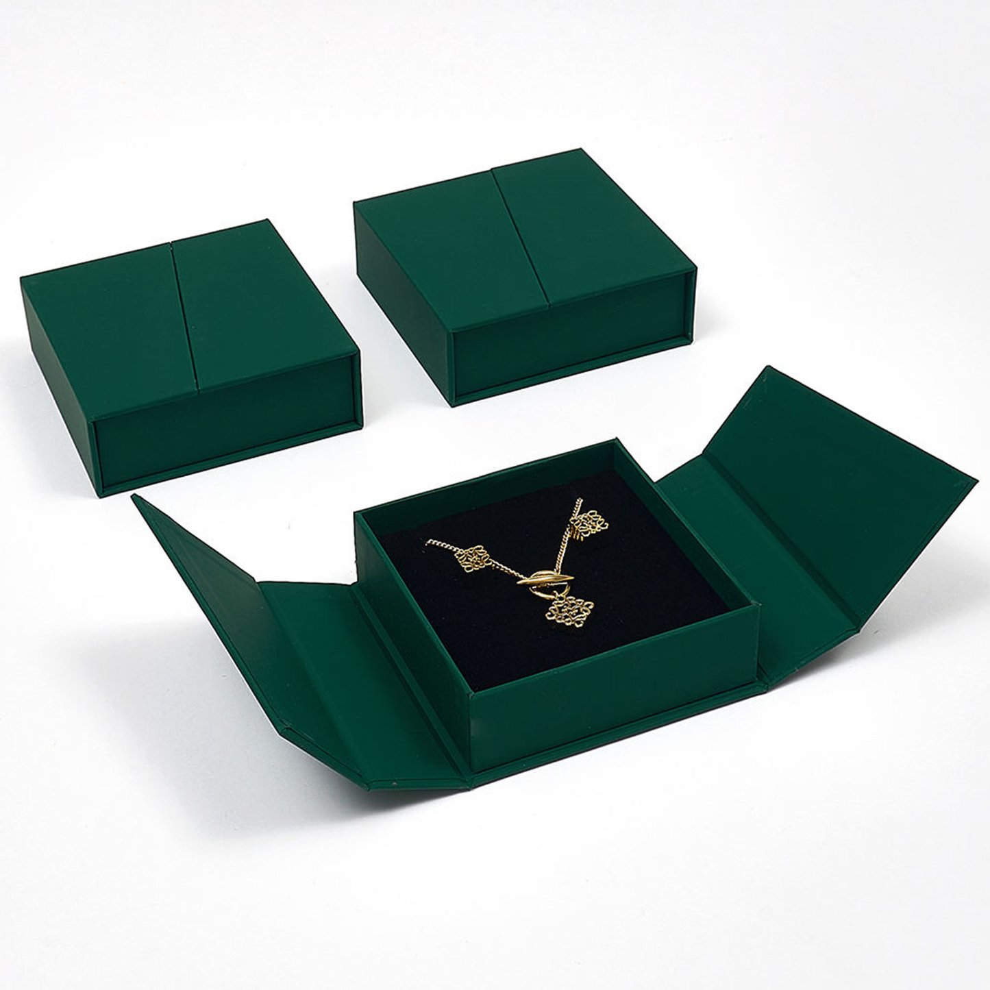 Personlaized Magnetic Necklace Gift Boxes With Double Door Design