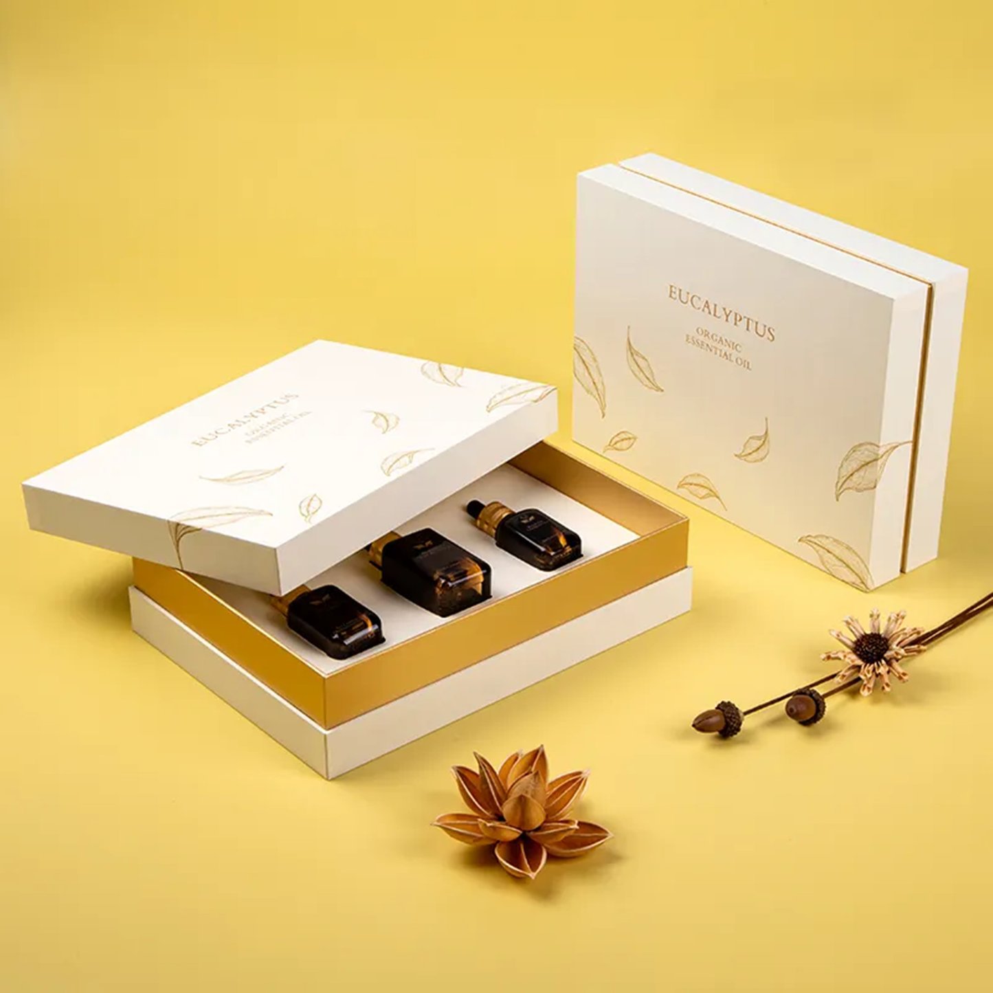 Personal Printed Cosmetic Box Lid And Base Design For Essential Oil