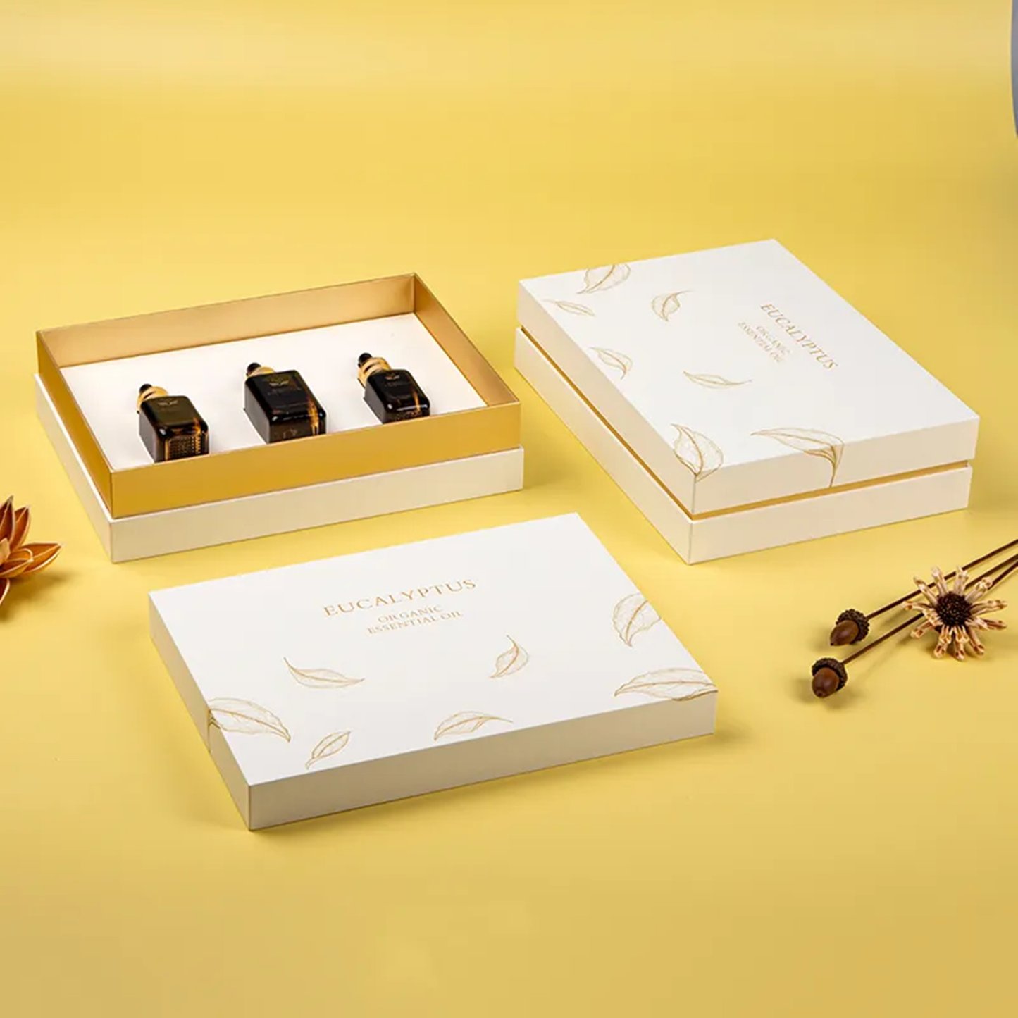 Personal Printed Cosmetic Box Lid And Base Design For Essential Oil