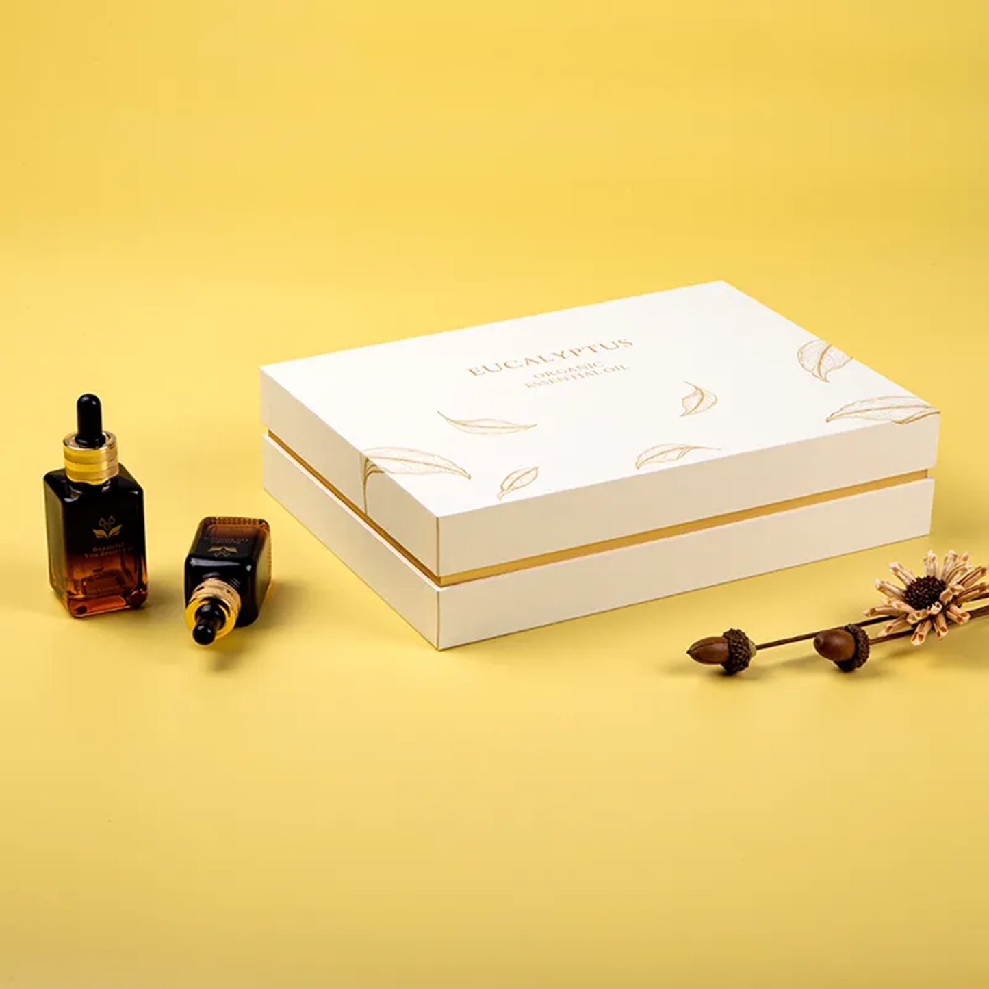 Personal Printed Cosmetic Box Lid And Base Design For Essential Oil