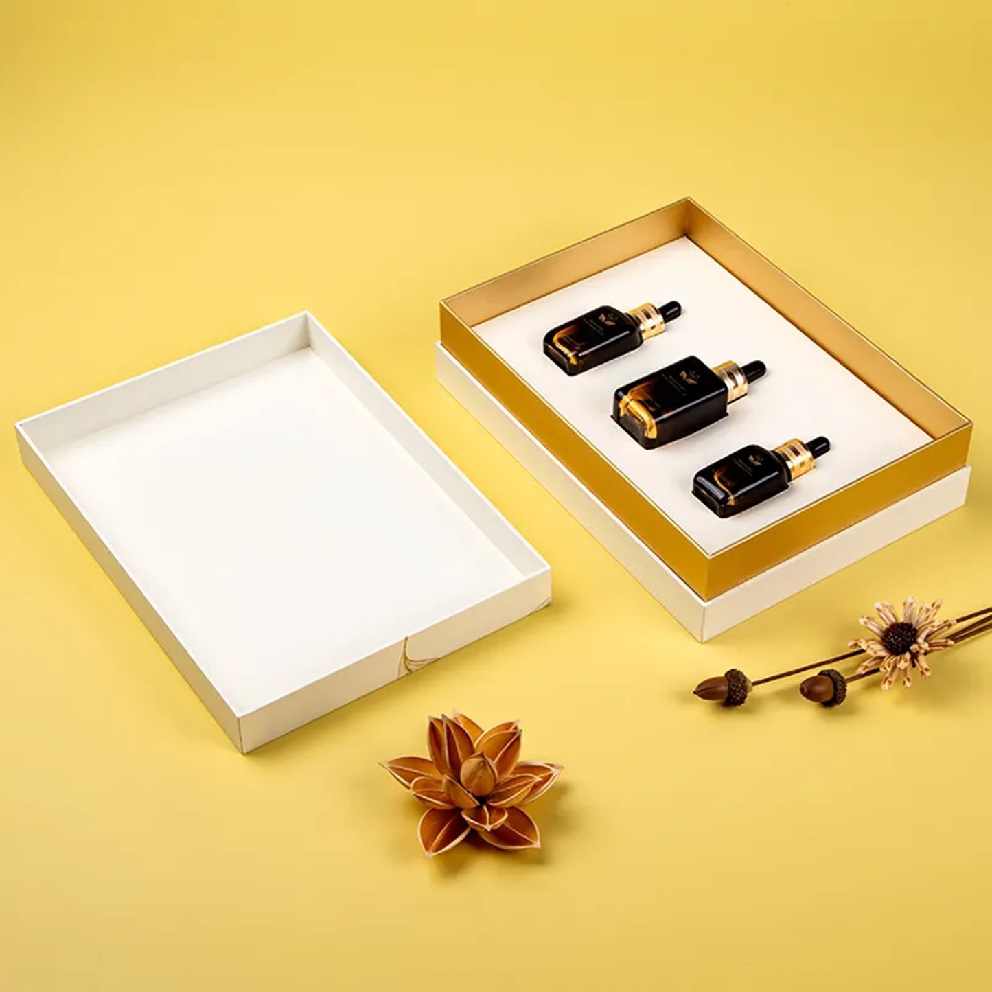 Personal Printed Cosmetic Box Lid And Base Design For Essential Oil