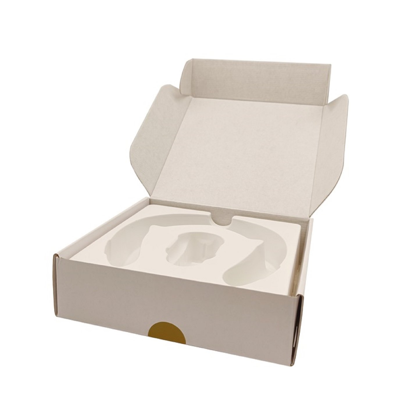 Folding mailer box  Neck massager electronic product packaging design with insert