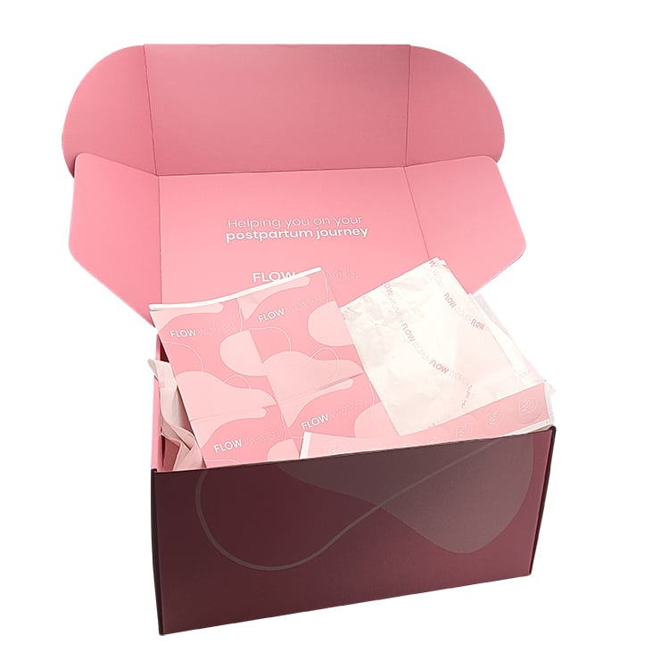 Hot Selling Design Custom Printed Recycled  Paper Box Cosmetic Product Shipping Sticker Mailer Packaging Box