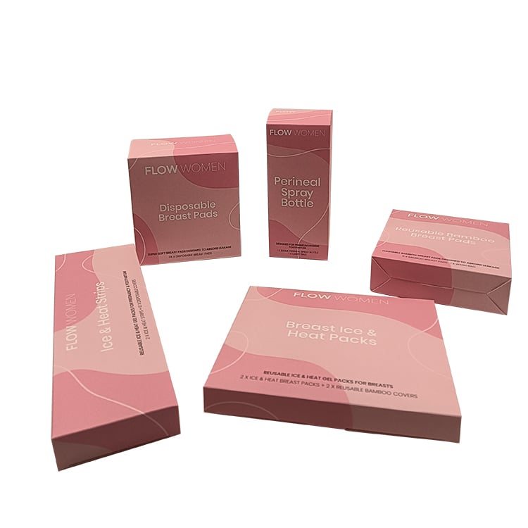 Fashion Design High Quality Custom Logo Cosmetic Pink Packaging Box
