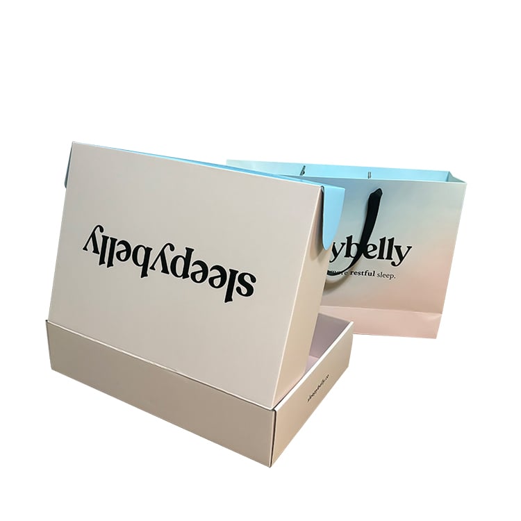 Luxury Exquisite Custom Logo Print  Clothing Packaging Box with Tissue Paper