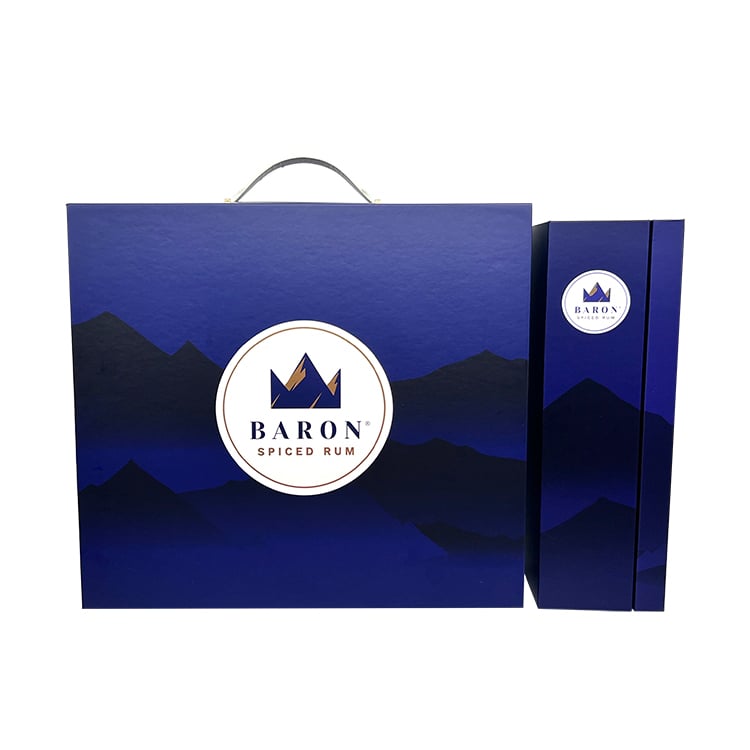 Luxury Custom Wine Box With EVA Insert Hot Sale High  Quality Magnetic Gift Box With Handle