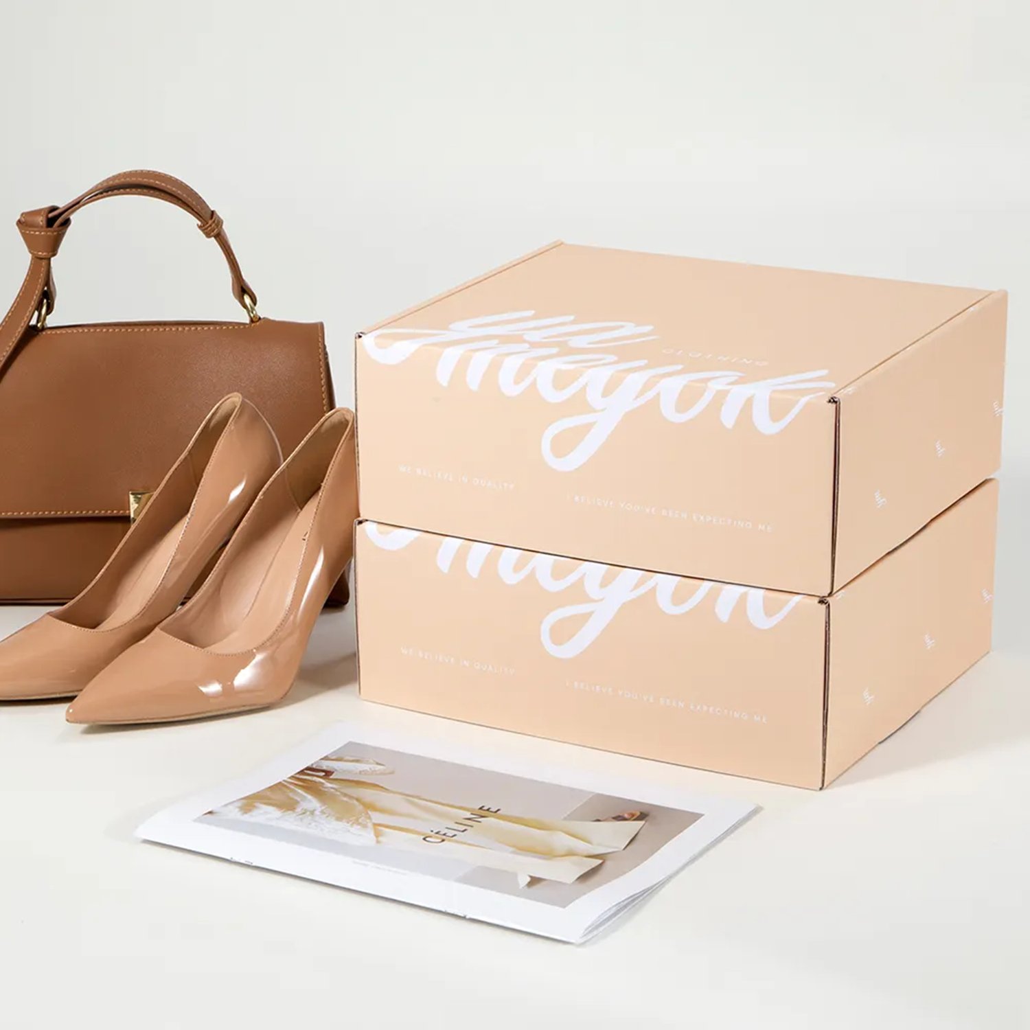 Unique Design Women  Shoe Box Corrugated Paper Packaging