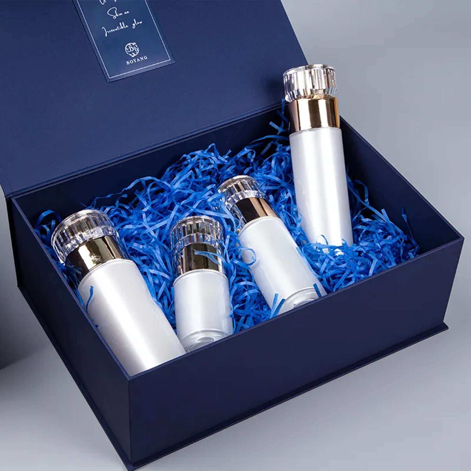 Customized Folding Magnetic Skin Care Boxes Printing Logo