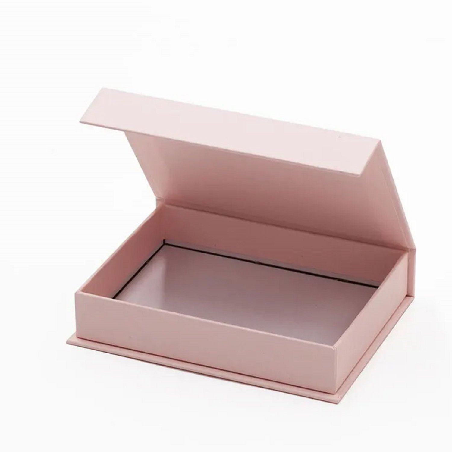 Pink  cardboard gift box with magnetic  lid for clothing paper packaging boxes