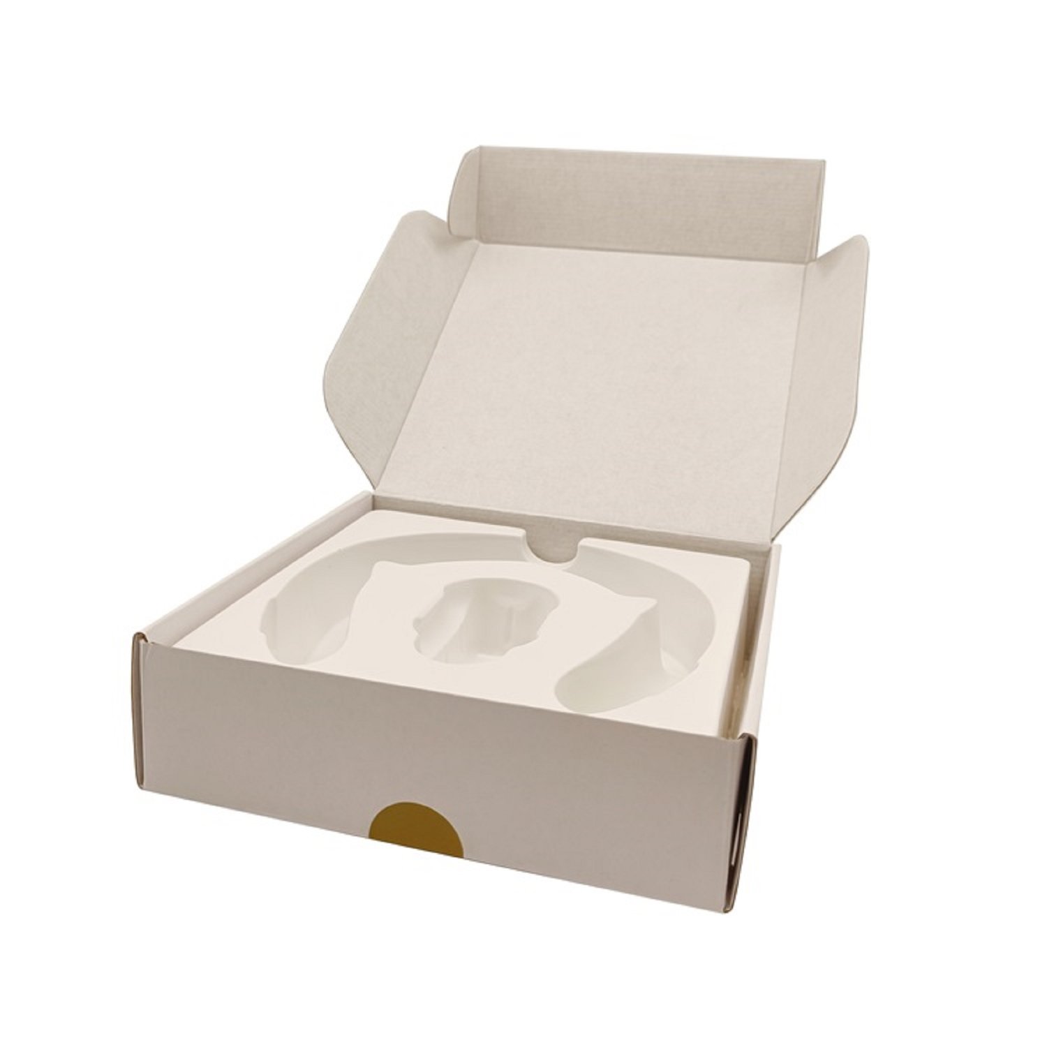 Folding mailer box  Neck massager electronic product packaging design with insert