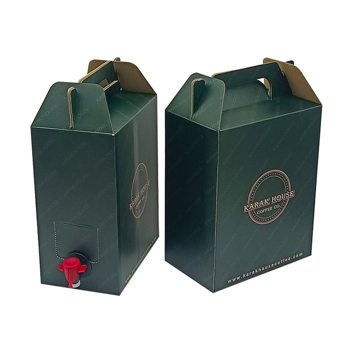 Custom Disposable Coffee Dispenser Coffee Box With Handle
