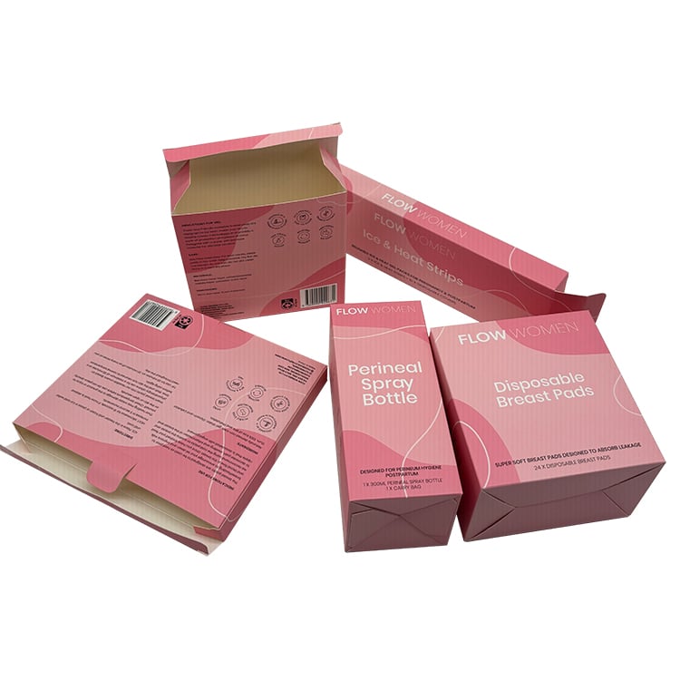 Fashion Design High Quality Custom Logo Cosmetic Pink Packaging Box