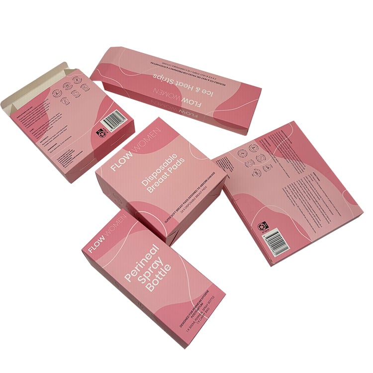 Fashion Design High Quality Custom Logo Cosmetic Pink Packaging Box