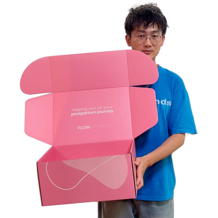 Hot Selling Design Custom Printed Recycled  Paper Box Cosmetic Product Shipping Sticker Mailer Packaging Box