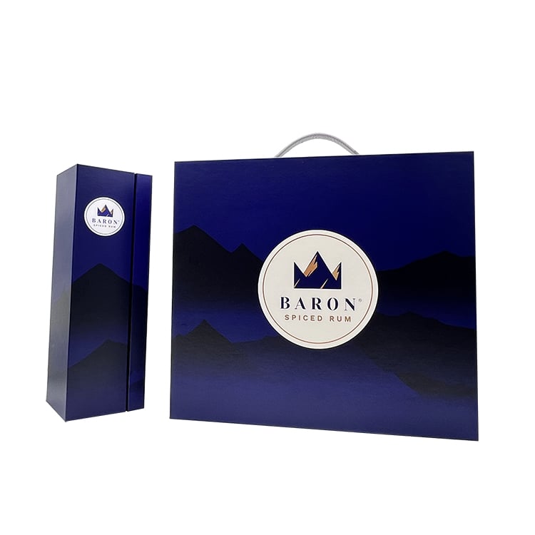 Luxury Custom Wine Box With EVA Insert Hot Sale High  Quality Magnetic Gift Box With Handle