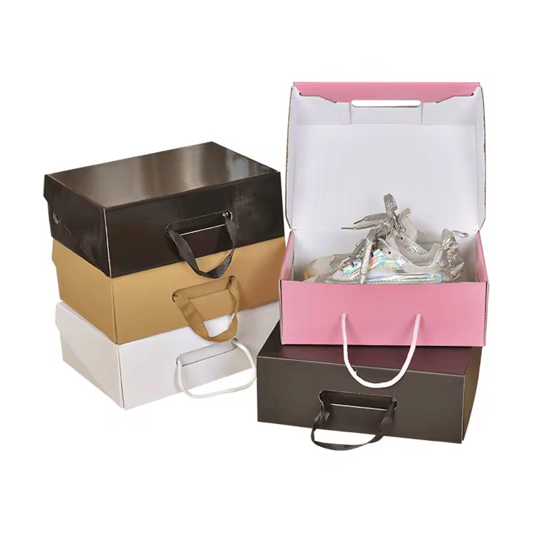 Custom Women Shoes Paper Packaging Box With Glossy Lamination