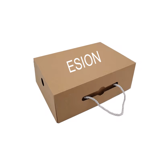 Customized Rectangle Women Boots Paper Packaging With Handle