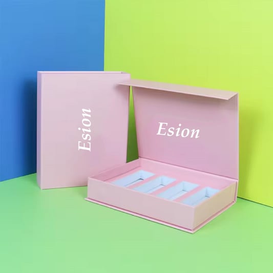 Pink Magnetic Closure Gift Boxes Cardboard Box With Foam Insert For Perfumes