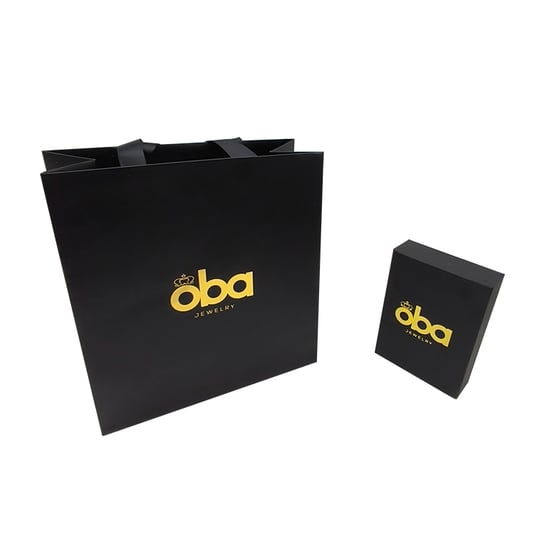 Wholesale Luxury Black Jewelry Paper Bag Ribbon Handle Custom Logo Printed Foil Stamping Shopping Bag
