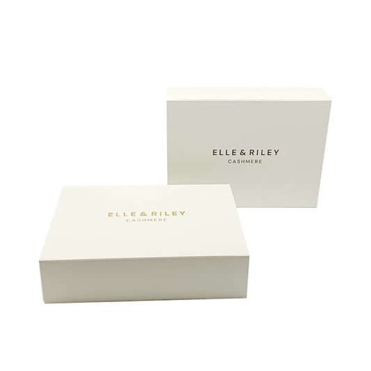 Elegant rigid cardboard boxes for  clothes  hats gold stamping cardboard gift box