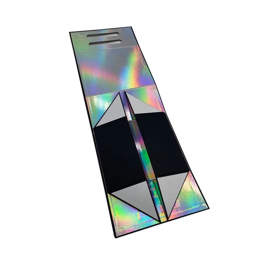 Holographic gift boxes with soft touch lamination  film    subscription boxes for men's suits