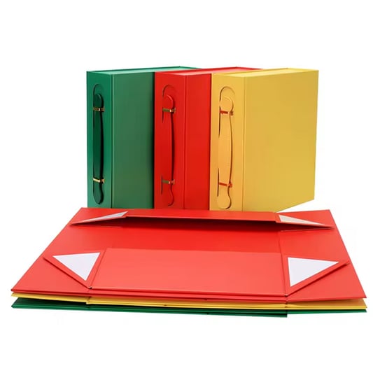 Luxury shoe box packaging  green cardboard  box  with  leather handle for sneakers