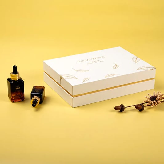 Personal Printed Cosmetic Box Lid And Base Design For Essential Oil