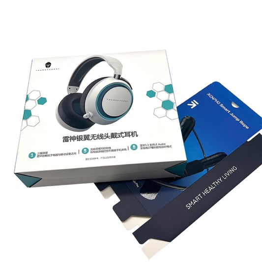 Box design for bluetooth gaming headset custom electronics packing  lock bottom boxes