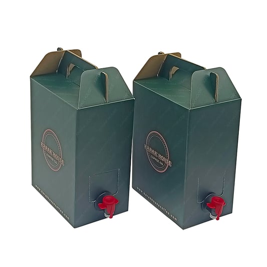 Custom Disposable Coffee Dispenser Coffee Box With Handle