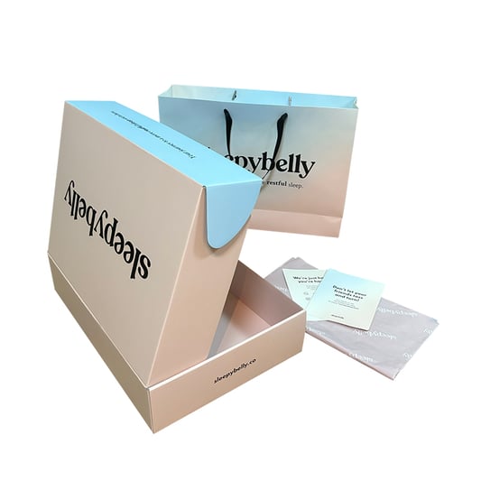 Luxury Exquisite Custom Logo Print  Clothing Packaging Box with Tissue Paper