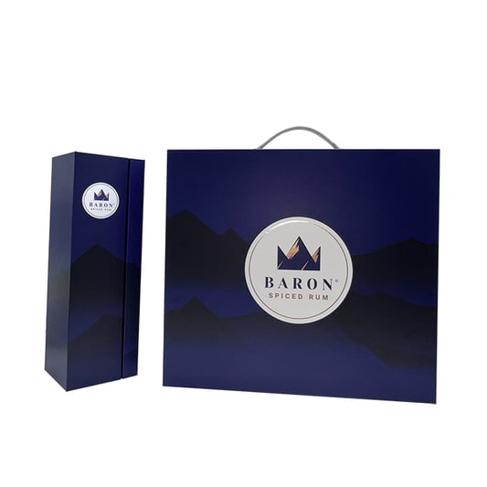 Custom Wine Box Luxury Hot Stamping Golden Champagne Wine Brandy Gift Box