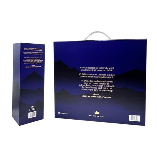 Custom Wine Box Luxury Hot Stamping Golden Champagne Wine Brandy Gift Box